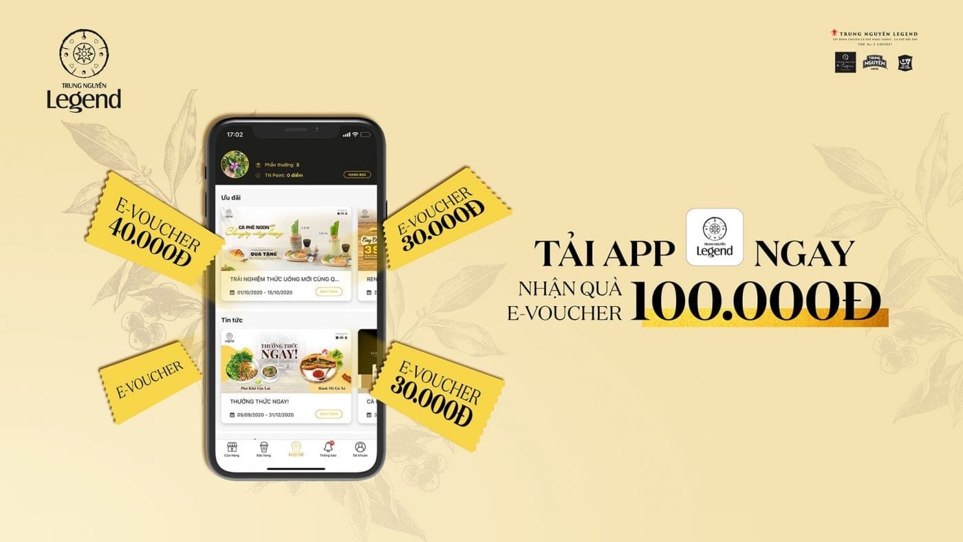 Tải App Trung Nguyên Legend Cafe