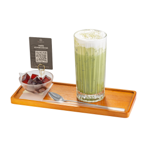 Green Tea Latte (With Jelly)