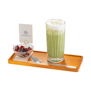 Green Tea Latte (With Jelly)