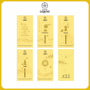 Bao Lì Xì Tết Trung Nguyên Legend 2026 – Xấp 5 Cái Ép Kim Cao Cấp | Bao Lì Xì May Mắn, Quà Tặng Tết Sang Trọng